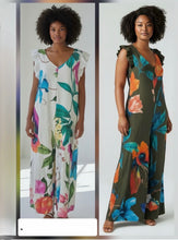 Load image into Gallery viewer, 1.                       Floral Wide Leg Jumpsuit-White/Multi
