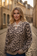 Load image into Gallery viewer, 1.      Soft Knit Leopard Jumper-Latte
